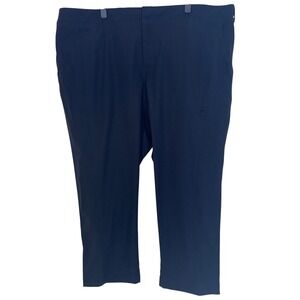 Kirkland Signature Ladies Travel Pants Women 20W Black Stretch Zip Pocket NWT